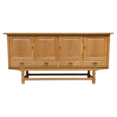Danish Mid-Century Brutalist Oak Sideboard by Henning Kjærnulf for EG, 1960s.
