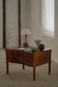 Danish Mid-Century, Brutalist Stoneware Table Lamp, 1960s–70s