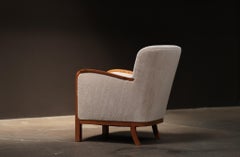 Danish Mid Century Cabinetmaker Chair, Mohair