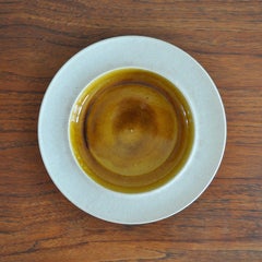 Danish Midcentury Ceramic Dish, Golden Ochre Glaze Handmade by Kähler