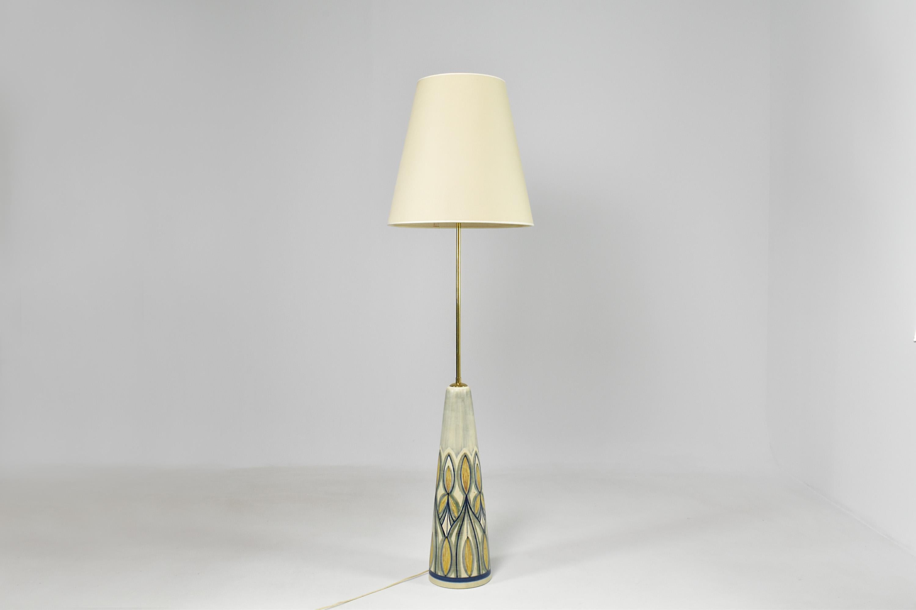 Danish Mid-Century Ceramic Floor Lamp by  Søholm Stentøj , 1965  In Good Condition In Paris, FR