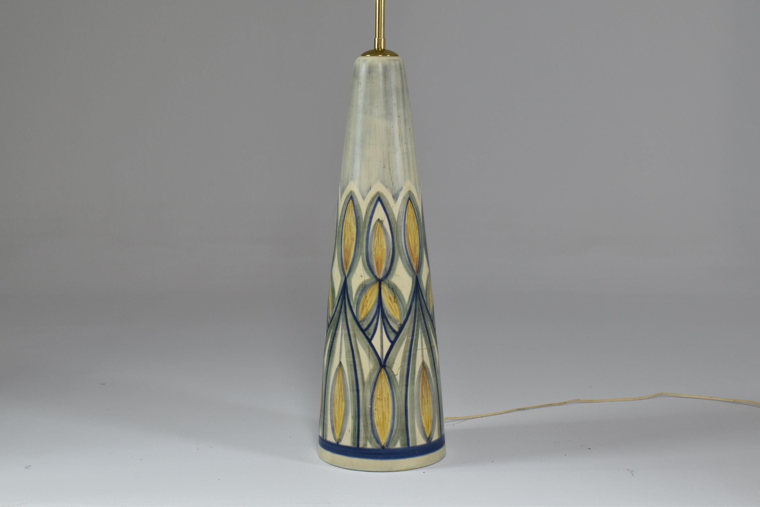 Danish Mid-Century Ceramic Floor Lamp by  Søholm Stentøj , 1965  2