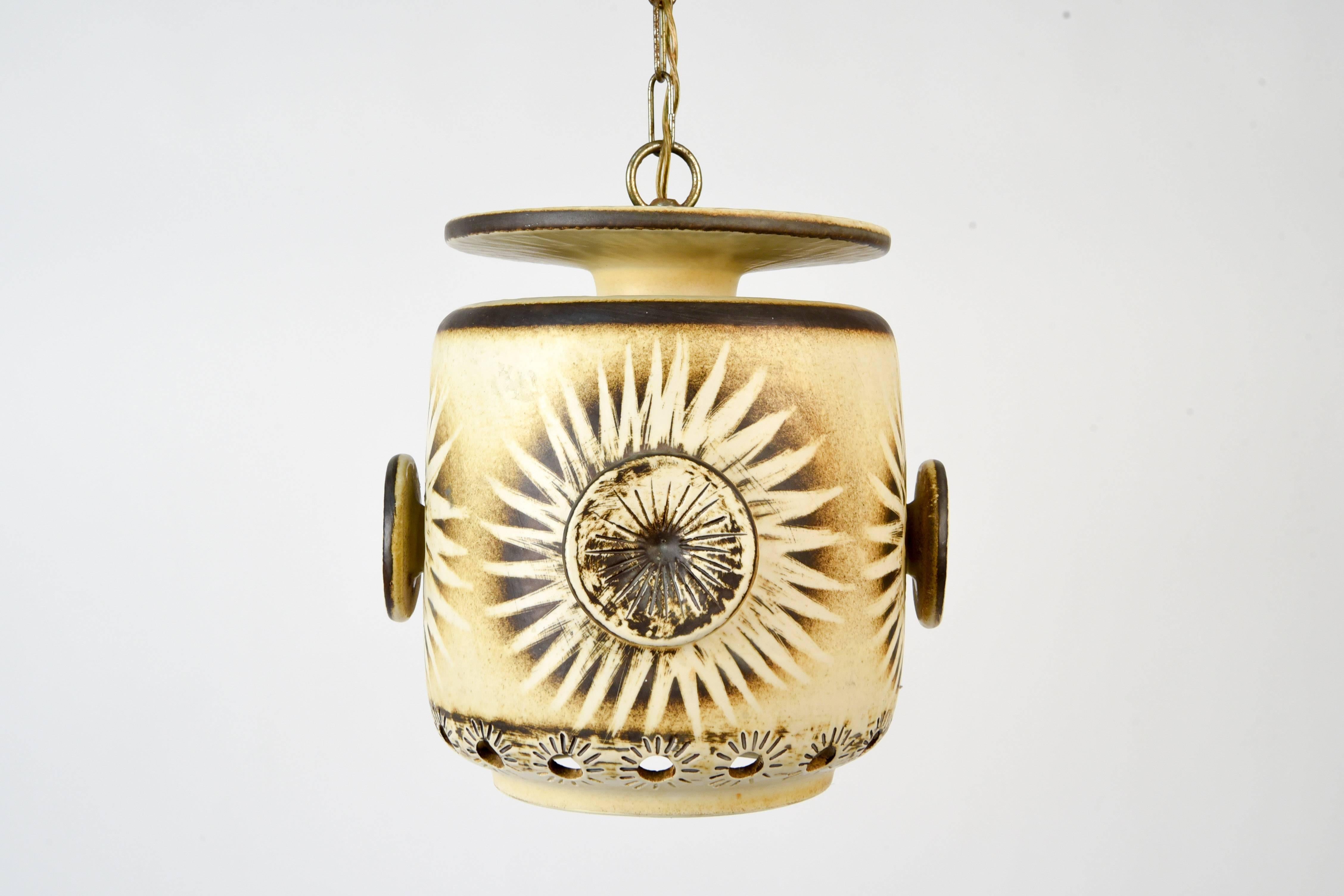 Mid-Century Modern Danish Midcentury Ceramic Pendant Lamp