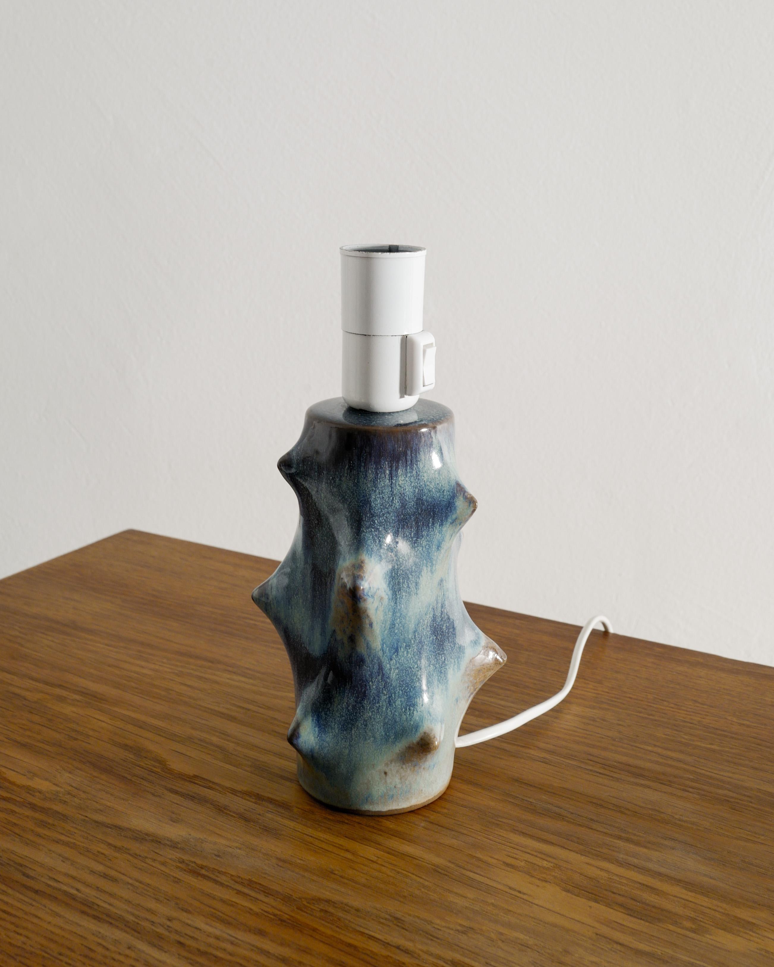 Lampe danoise du milieu du siècle en céramique grès 