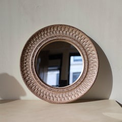Danish Mid-Century Ceramic Wall Mirror