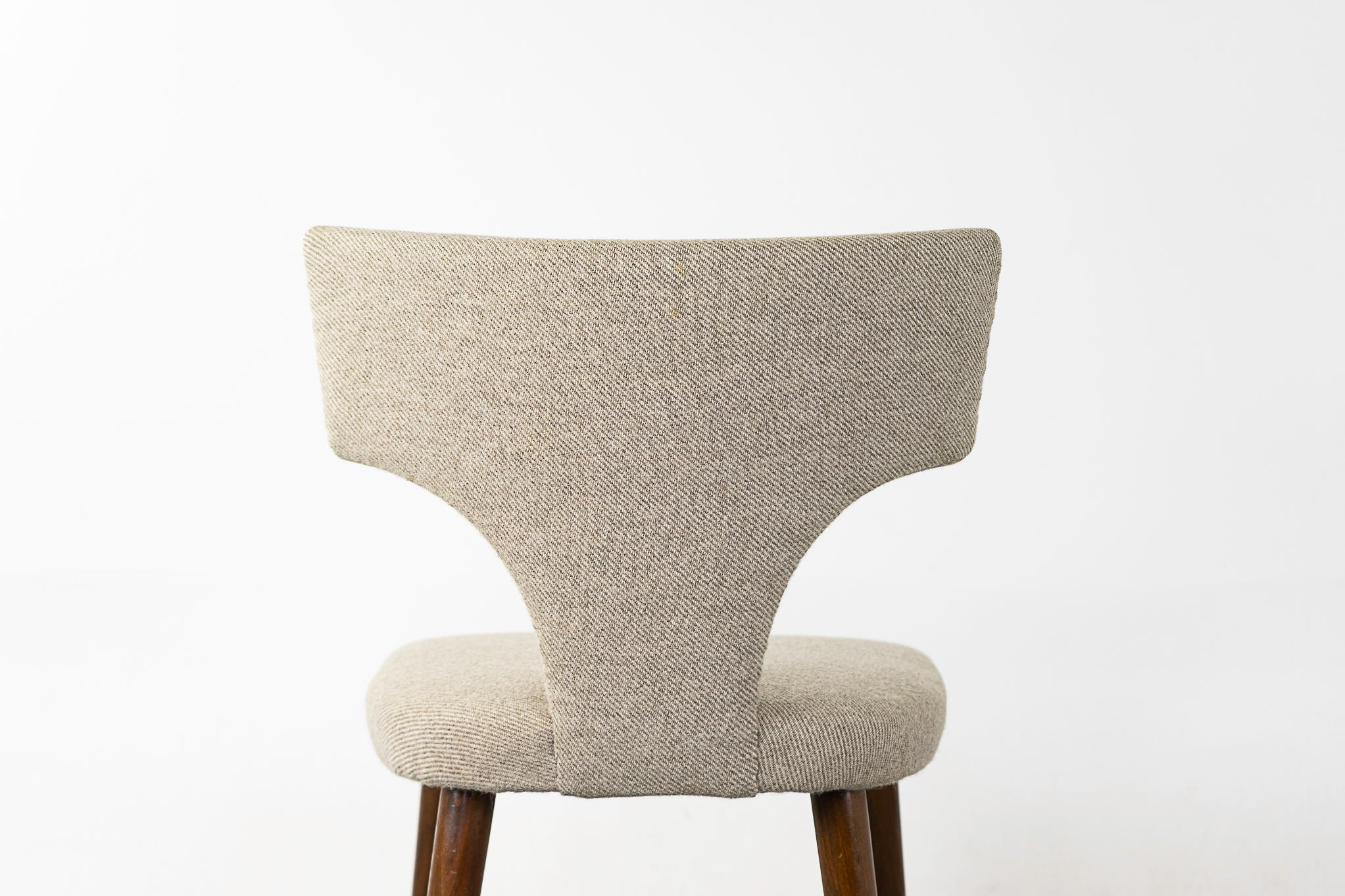 Fabric  Danish Mid-Century Chair  For Sale