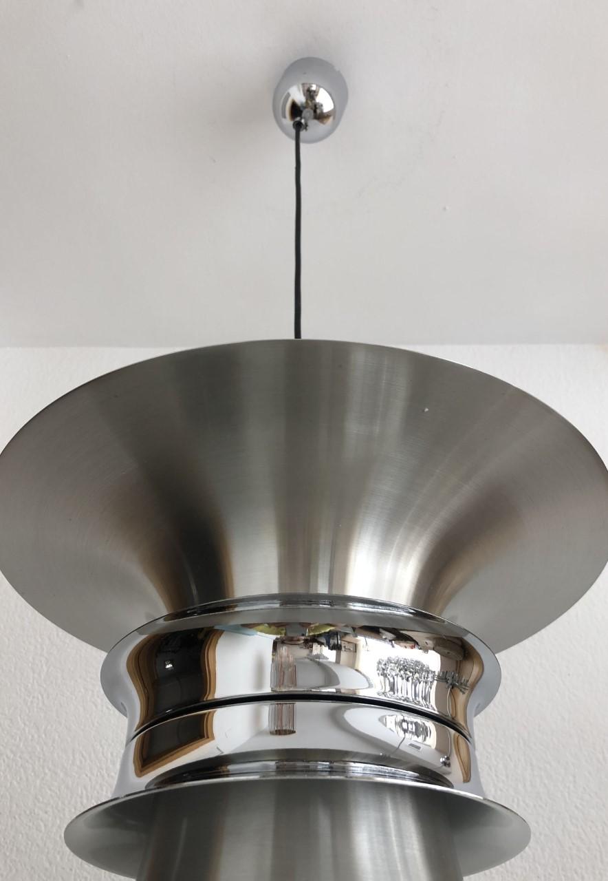 Mid-Century moderno Lampadario danese del metà secolo di Bent Nordsted per Lyskaer, anni '70 in vendita