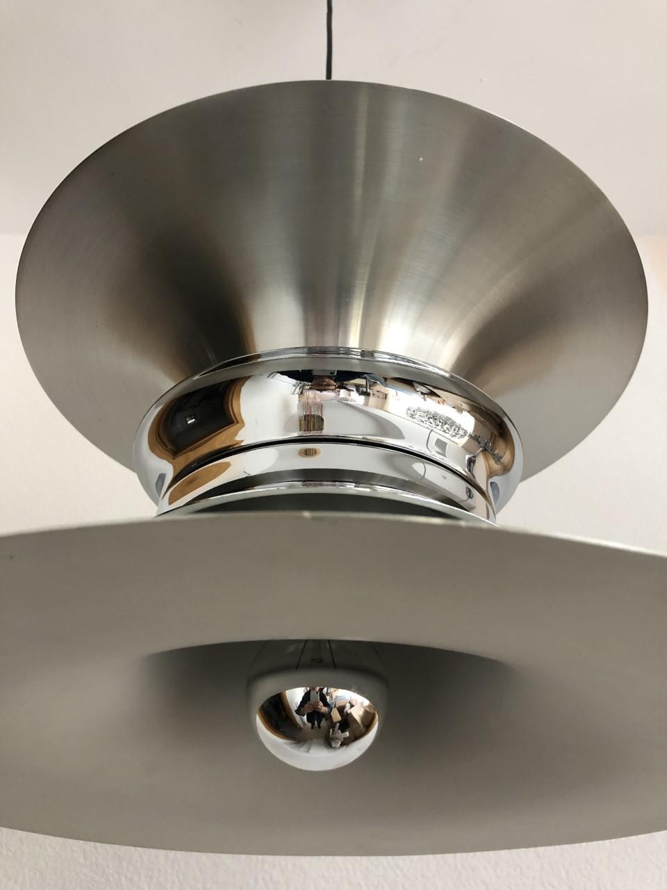 Lampadario danese del metà secolo di Bent Nordsted per Lyskaer, anni '70 in vendita 1