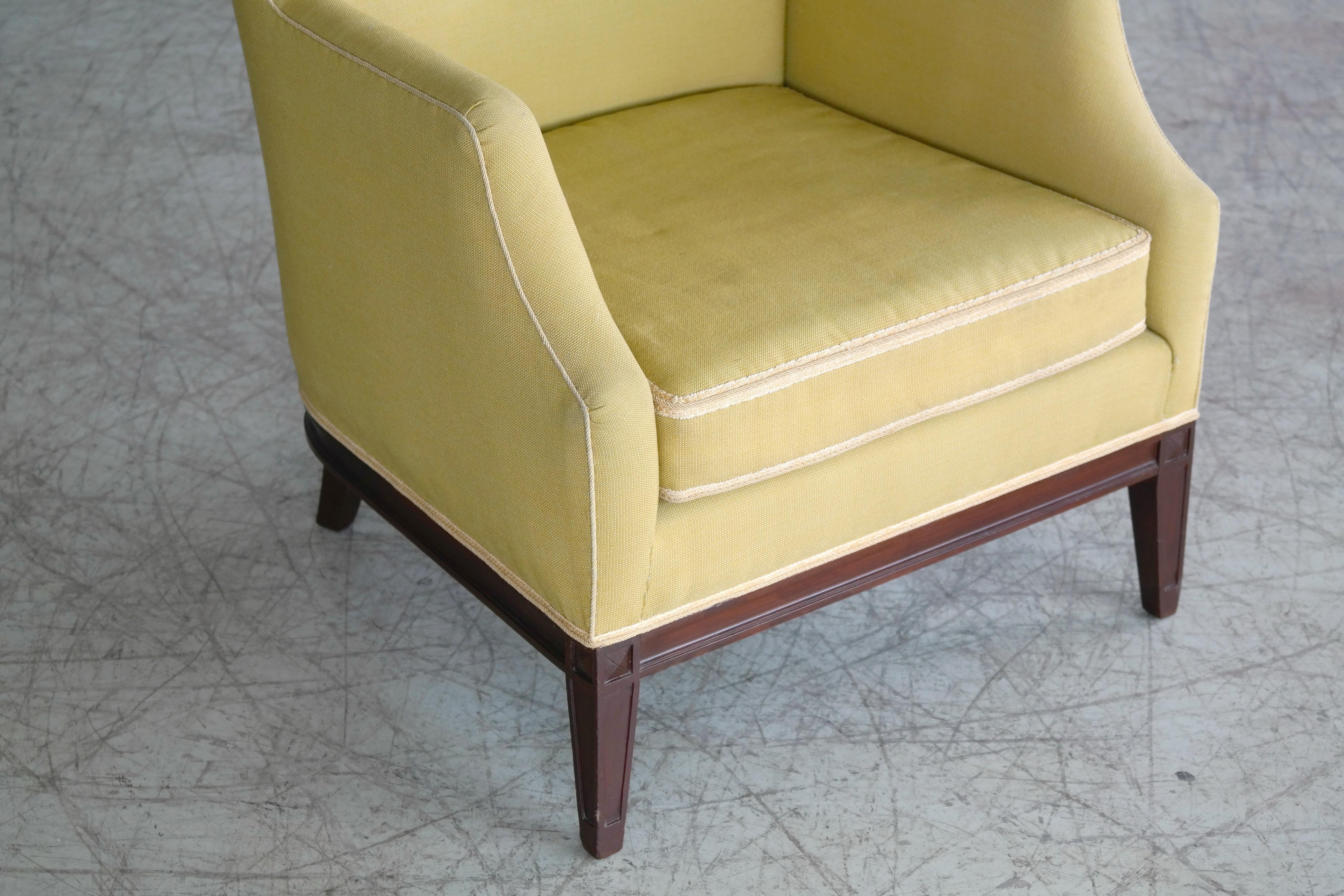 Danish Midcentury Classic Lounge Chair by Master Carpenter Georg Kofoed In Good Condition In Bridgeport, CT
