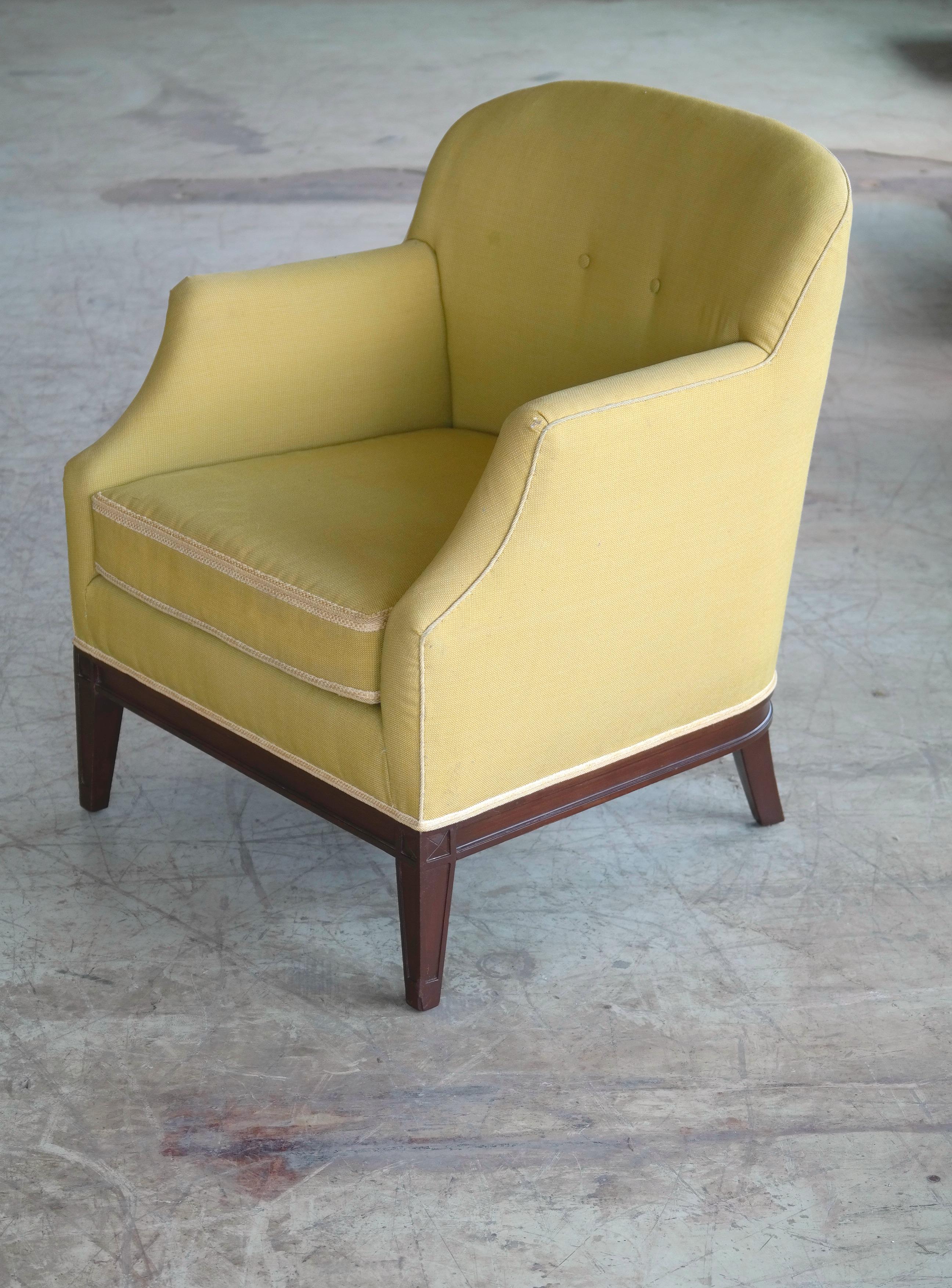 Wool Danish Midcentury Classic Lounge Chair by Master Carpenter Georg Kofoed