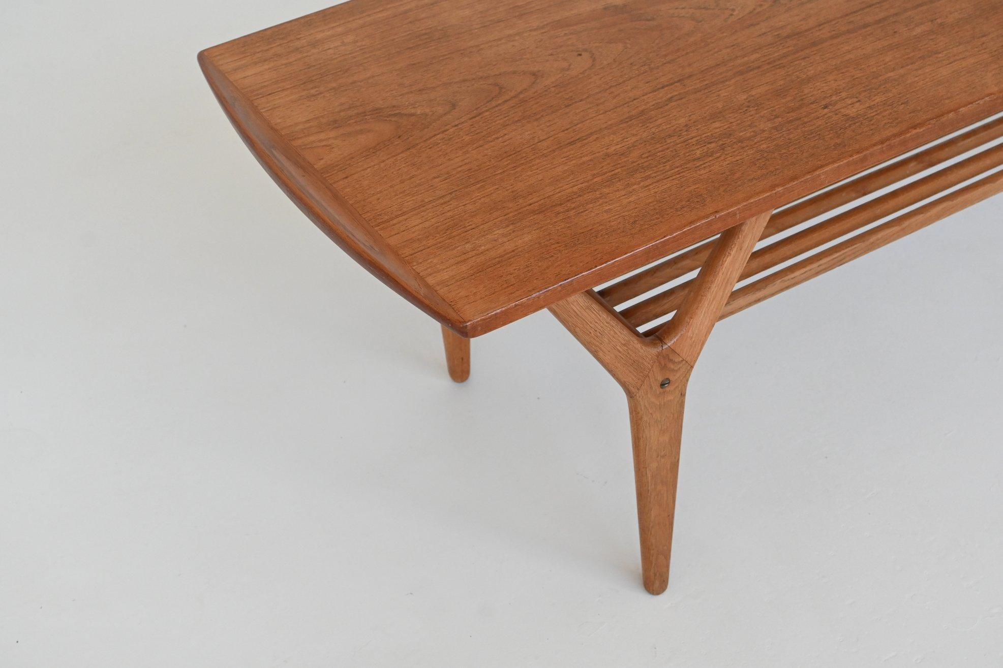 Oak Danish Mid-Century coffee table in the style of Kurt Ostervig Denmark 1960