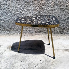 Danish Midcentury Coffee Table or Plants Holder with Mosaic Top, 1960s