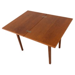 Danish Mid-Century Compact Folding Oak Dining Table by Børge Mogensen, 1950s.