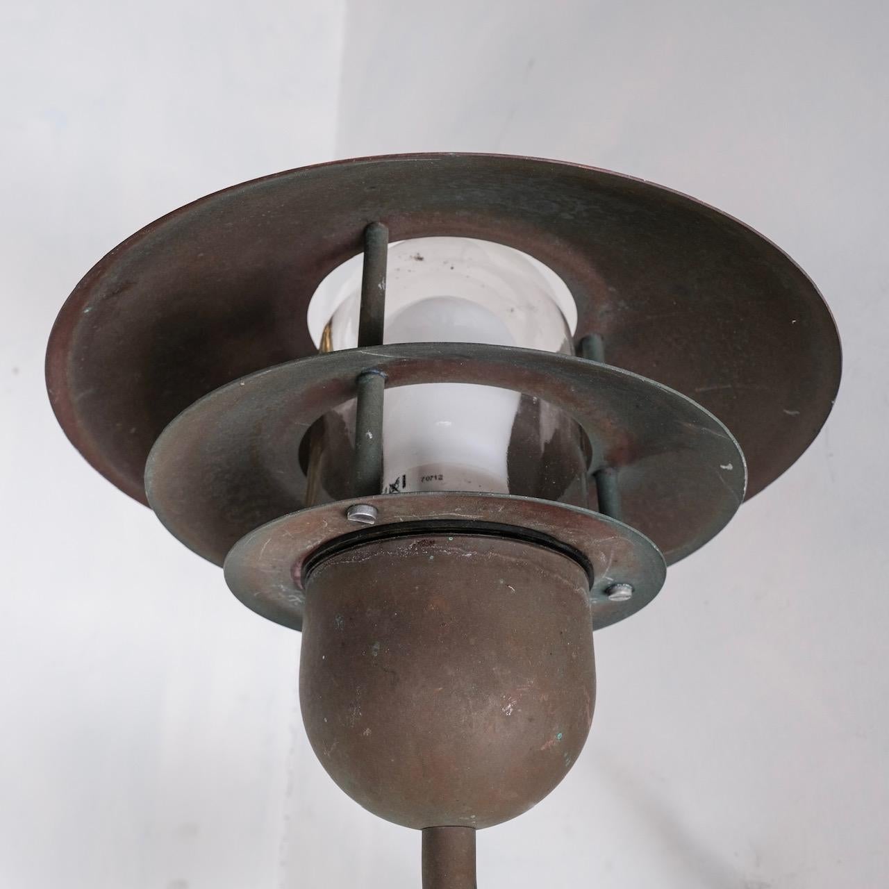 Danish Mid-Century Copper and Glass Wall Lights '5 Available' For Sale 3