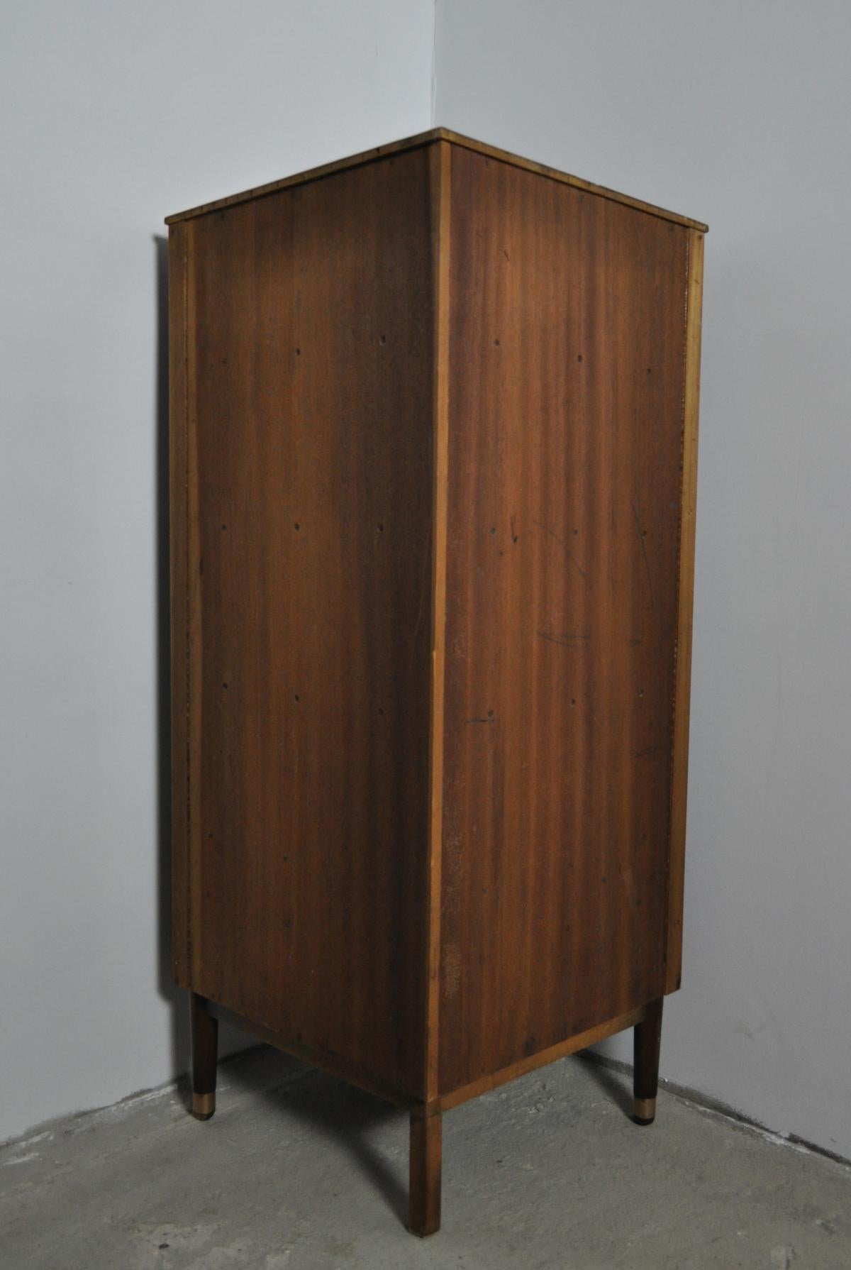 Danish Midcentury Corner Cupboard in Mahogany, Denmark, 1960s For Sale 6