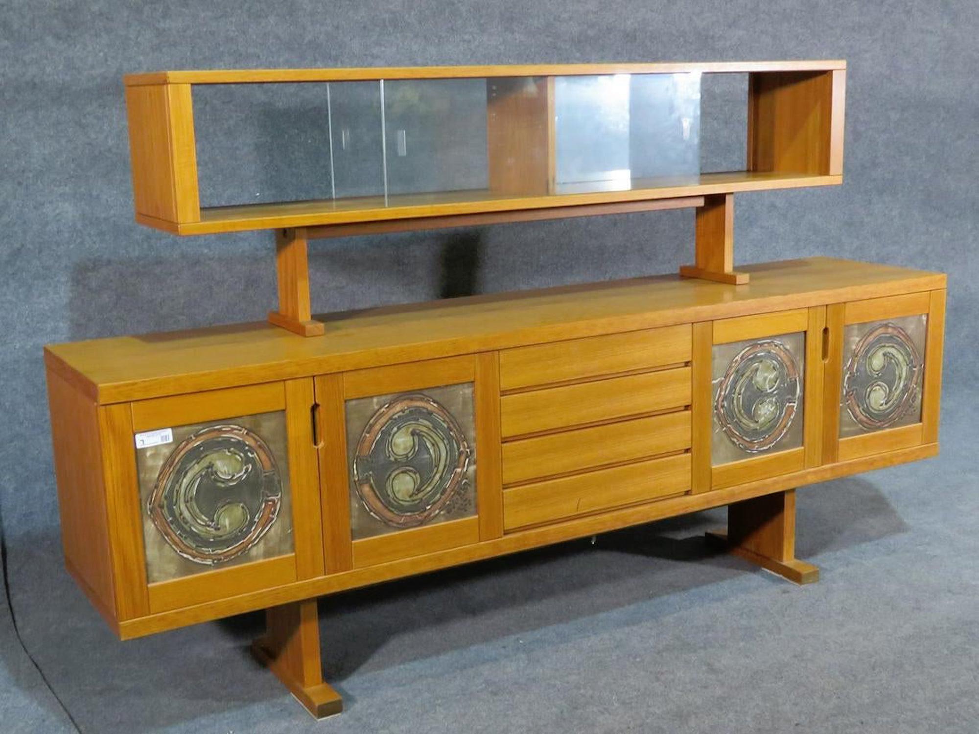 Danish Midcentury Credenza with Tile In Good Condition For Sale In Brooklyn, NY