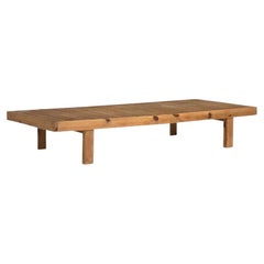 Retro Danish Mid-Century Daybed Bench Coffee Table in Pine Produced in Denmark, 1960s 