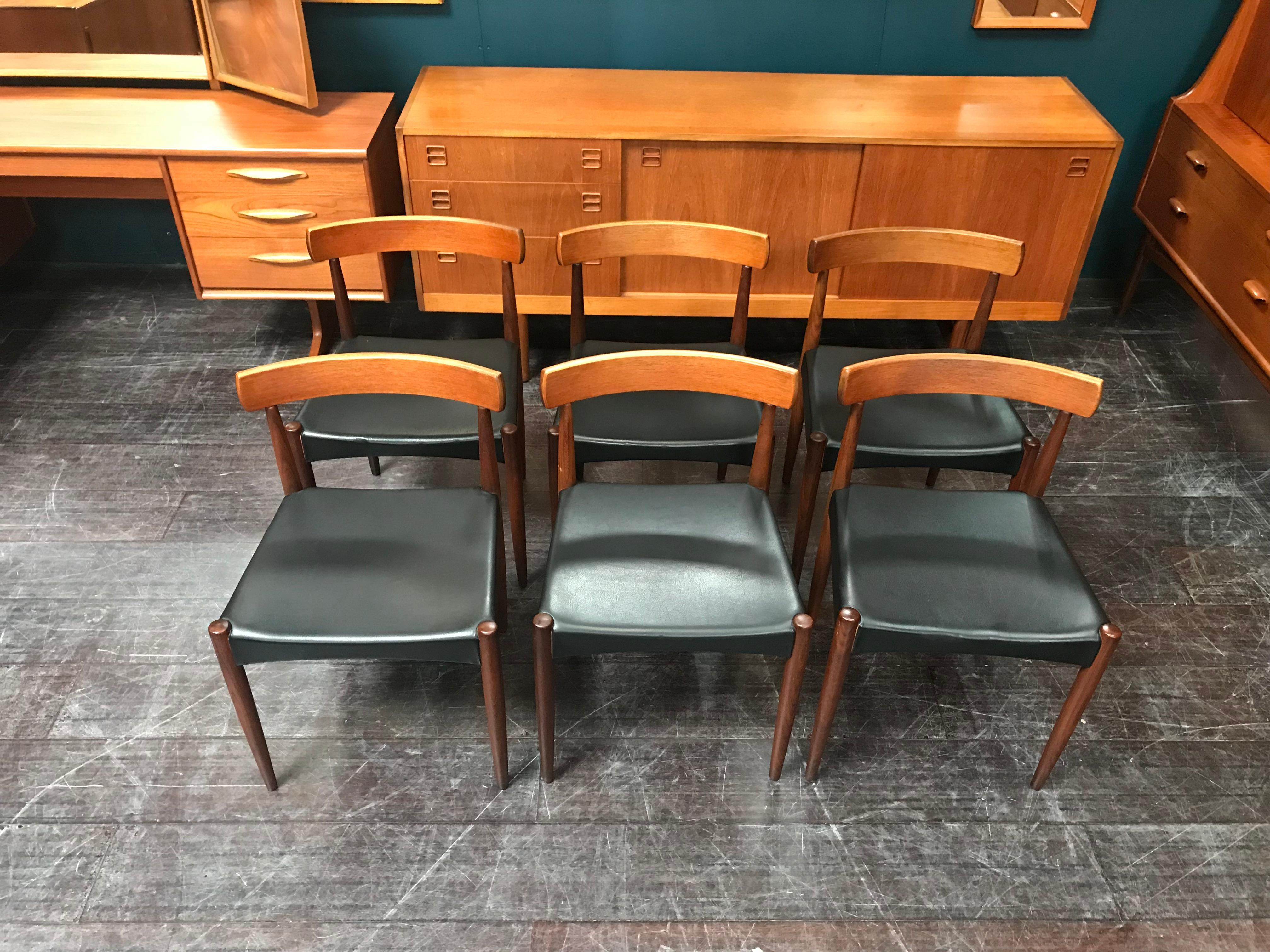 Mid-Century Modern Danish Midcentury Dining Chairs by Arne Hovmand Olsen for Mogens Kold, Set of 6 For Sale