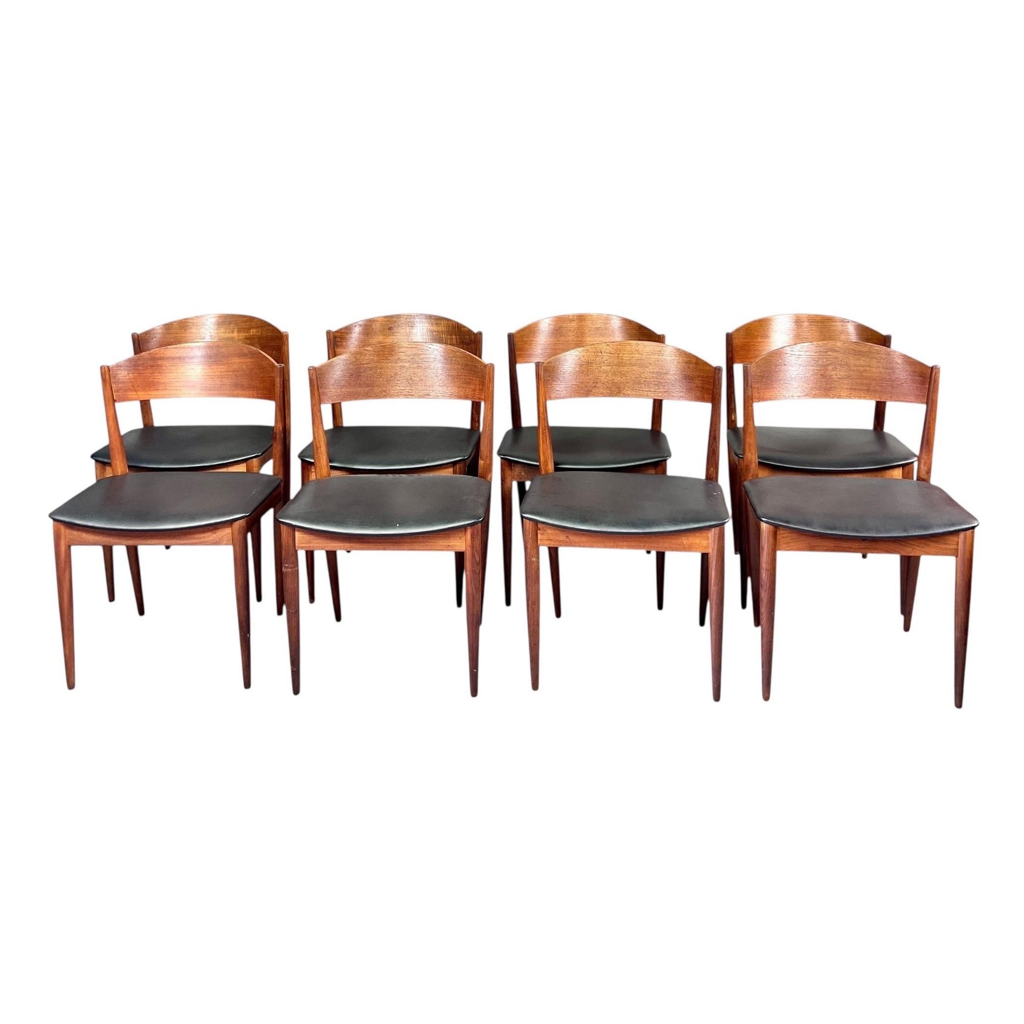 Sillas de comedor danesas de mediados de siglo de Jydsk Møbelindustri Skanderborg - Set de 8