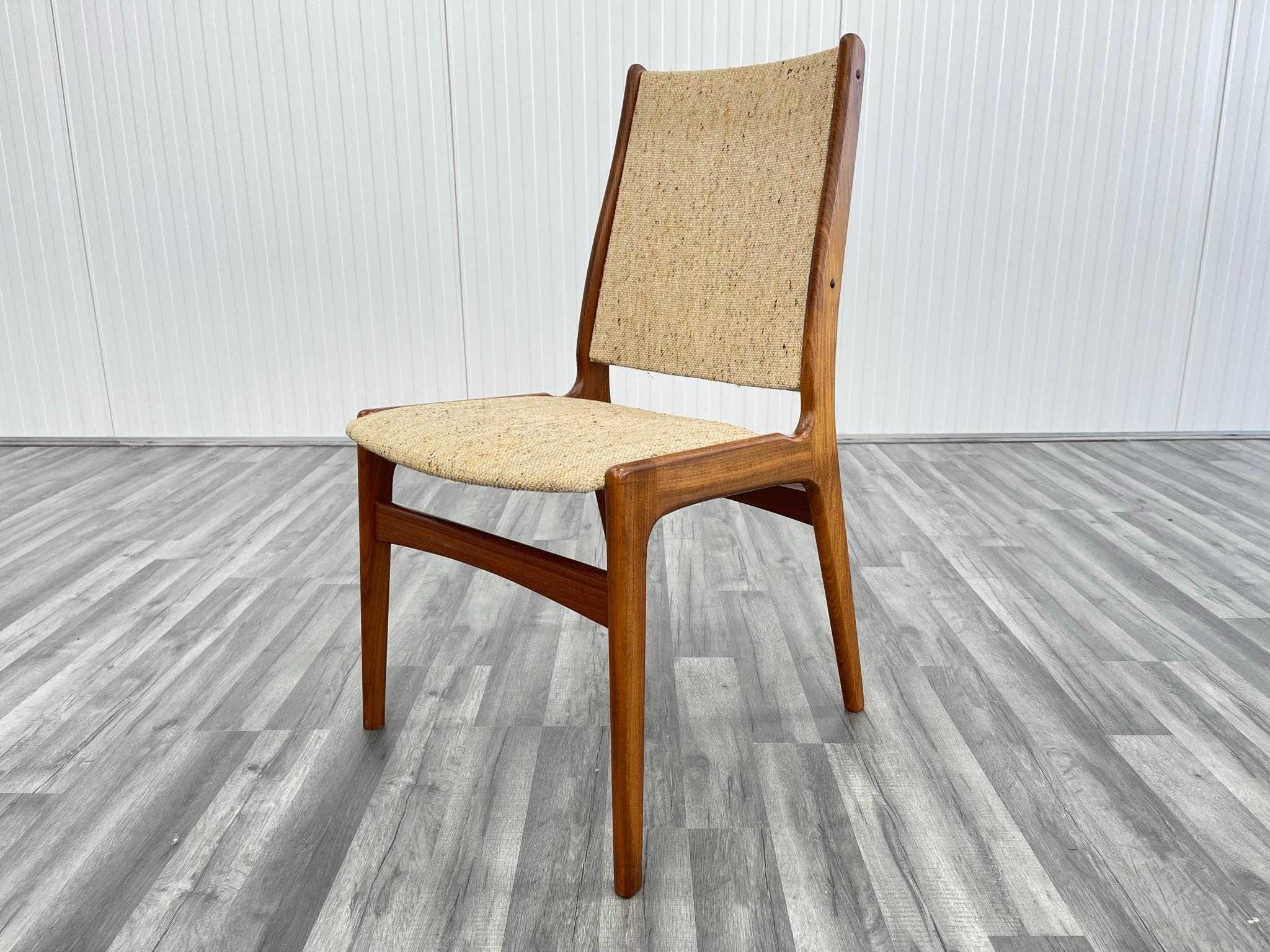 Danish Mid Century Dining Chairs in Teak by Erik Buch, Set of 6 1