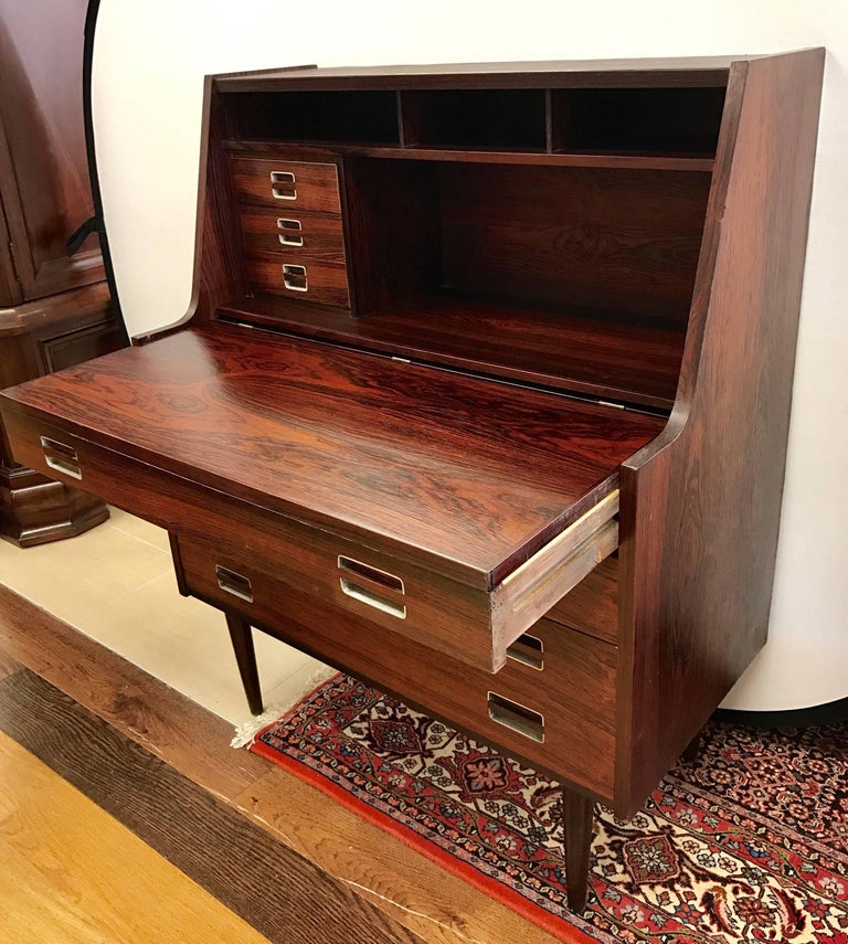Danish Midcentury Dyrlund Rosewood Secretary Vanity Desk Dresser Mid Century Modern Danish Midcentury Dyrlund Rosewood Secretary Vanity Desk Dresser Wardrobe For