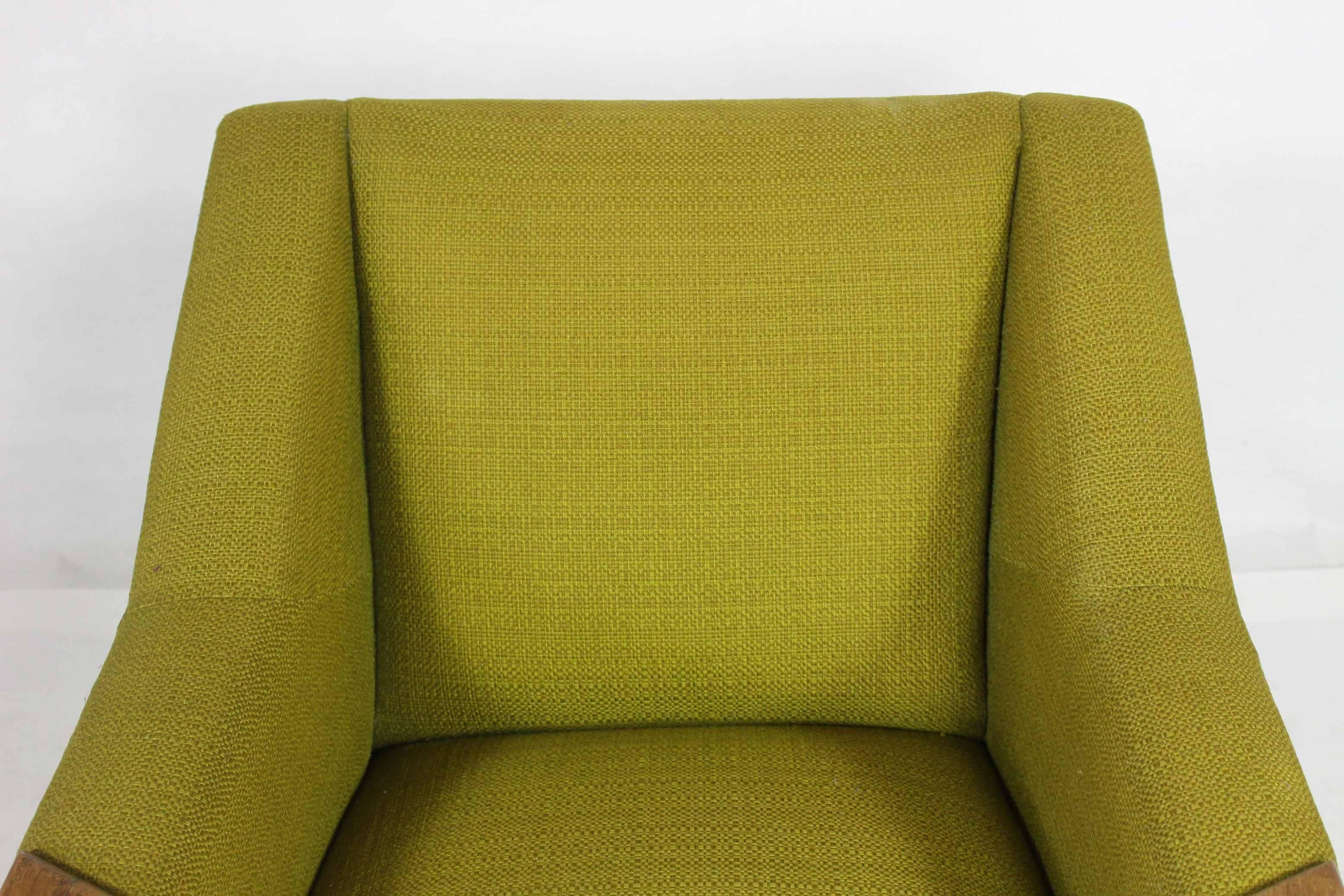 Fabric Danish Mid Century Easy Chair, 1960s For Sale