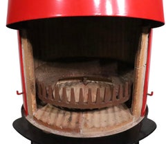 Dänischer emaillierter Kamin aus der Mitte des Jahrhunderts entworfen von  Hoff & Windage für Tasso