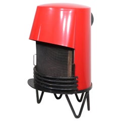 Danish Mid Century Enameled Fireplace Designed by  Hoff & Windage for Tasso
