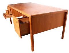 Danish Mid Century Executive Desk in Teak