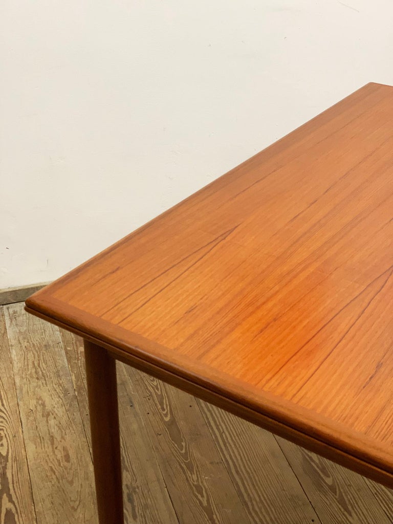 Danish MidCentury Expandable Teak Dining Table, Denmark, 1960s For