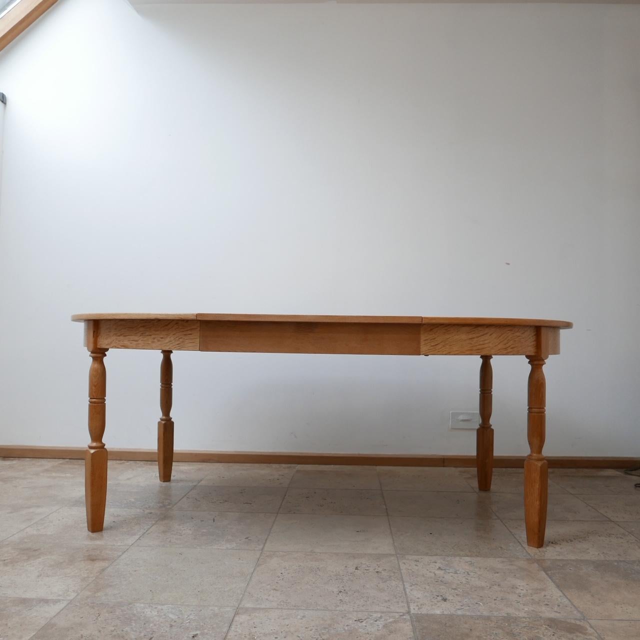 Danish Mid-Century Extendable Circular Oak Dining Table by Rosengaarden 5