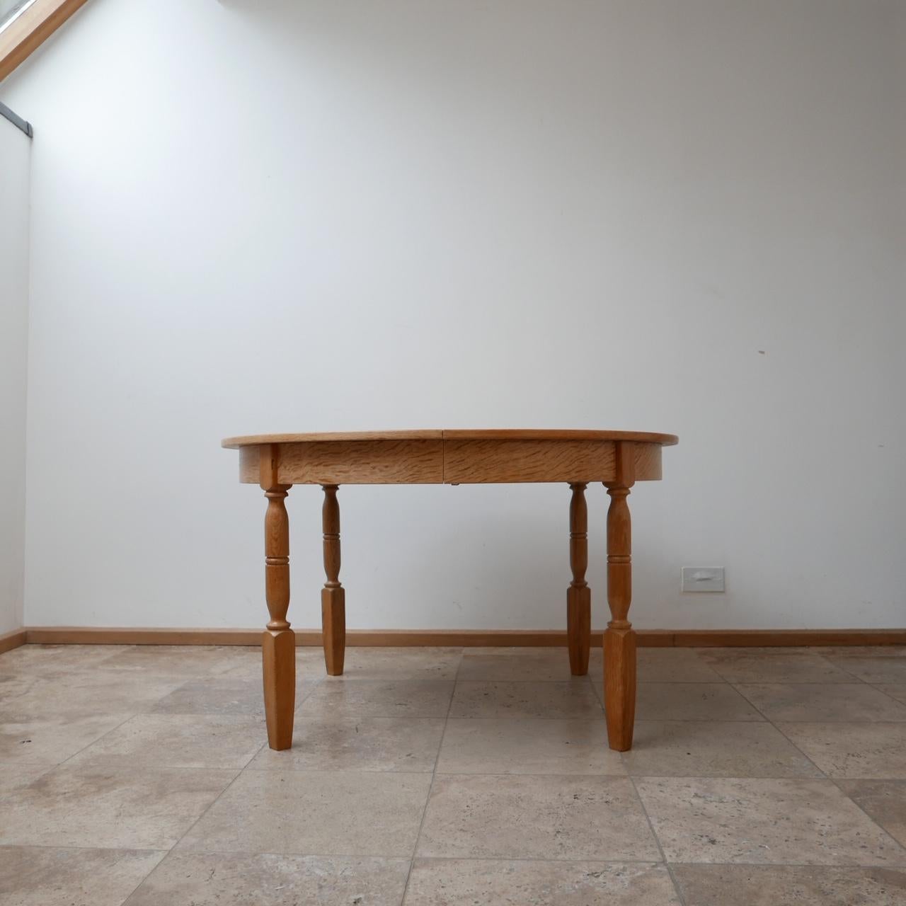 Danish Mid-Century Extendable Circular Oak Dining Table by Rosengaarden 12