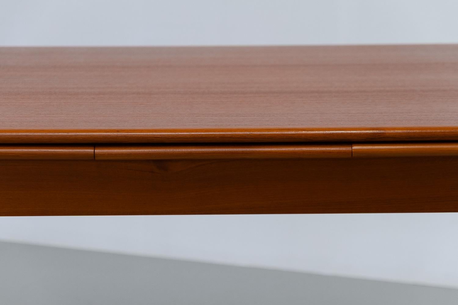 Mid-Century Modern Danish Mid-Century Extendable Teak Dining Table, 1960s. For Sale