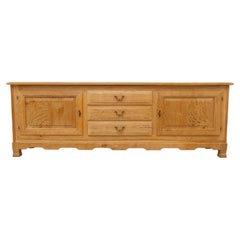 Danish Mid-Century Farmhouse Oak Sideboard by Henning Kjærnulf for EG, 1960s.