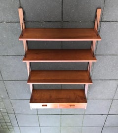 Danish Midcentury Floating Teak Wall Unit from PS System, 1960s