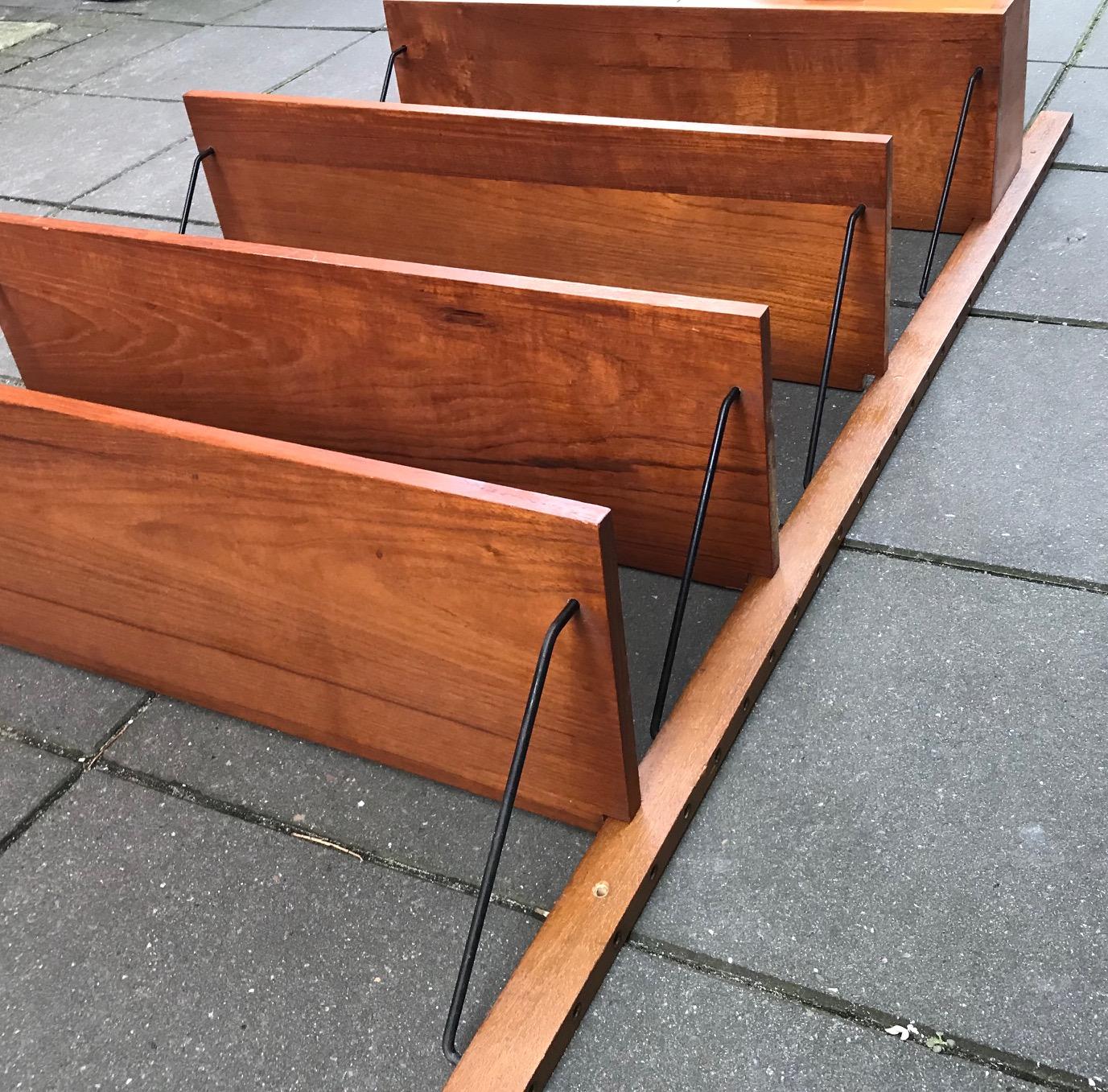 Mid-Century Modern Danish Midcentury Floating Teak Wall Unit from PS System, 1960s