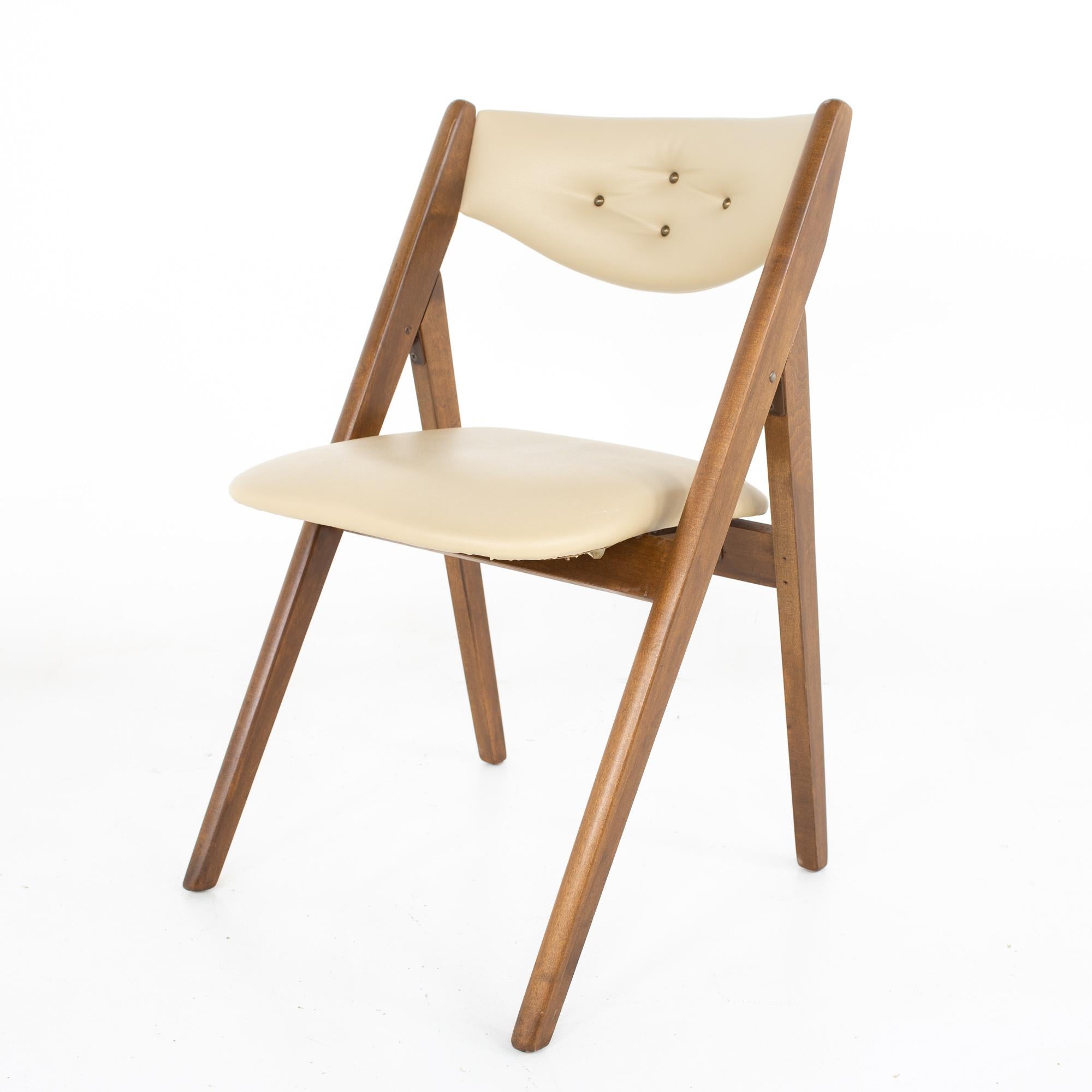 Late 20th Century Danish Mid Century Folding Dining Chairs Set of 14
