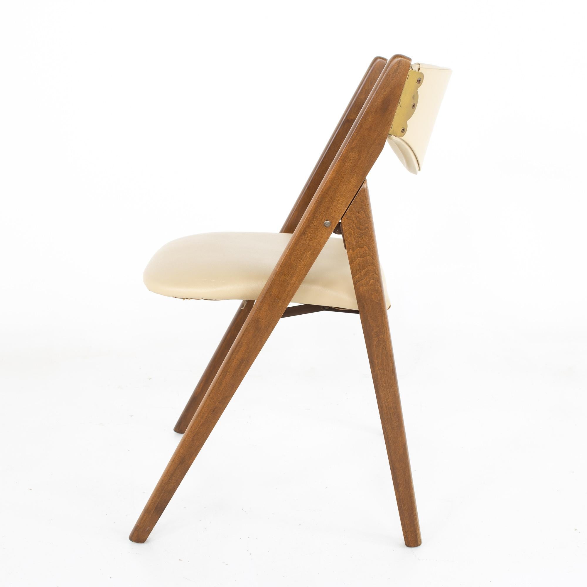 Danish Mid Century Folding Dining Chairs Set of 14 2