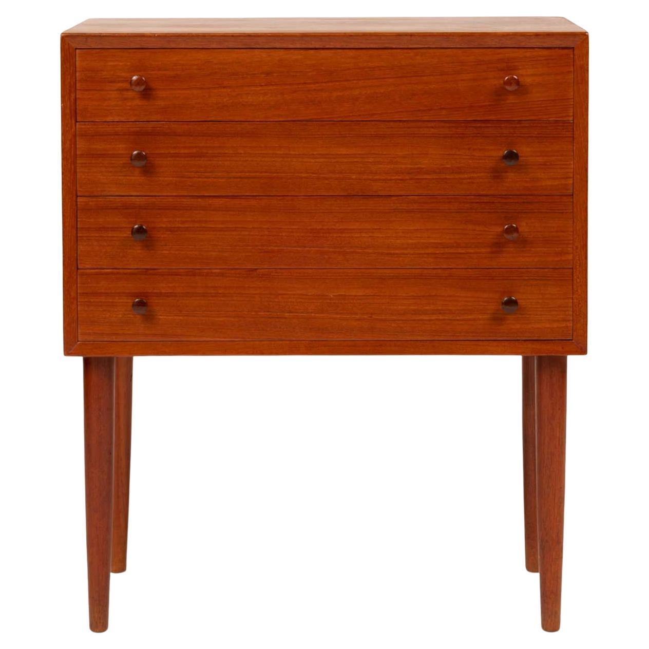 Danish Mid-Century Four-Drawer Teak Chest 1960s