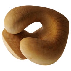  Danish Mid Century Free Form Wood Sculpture
