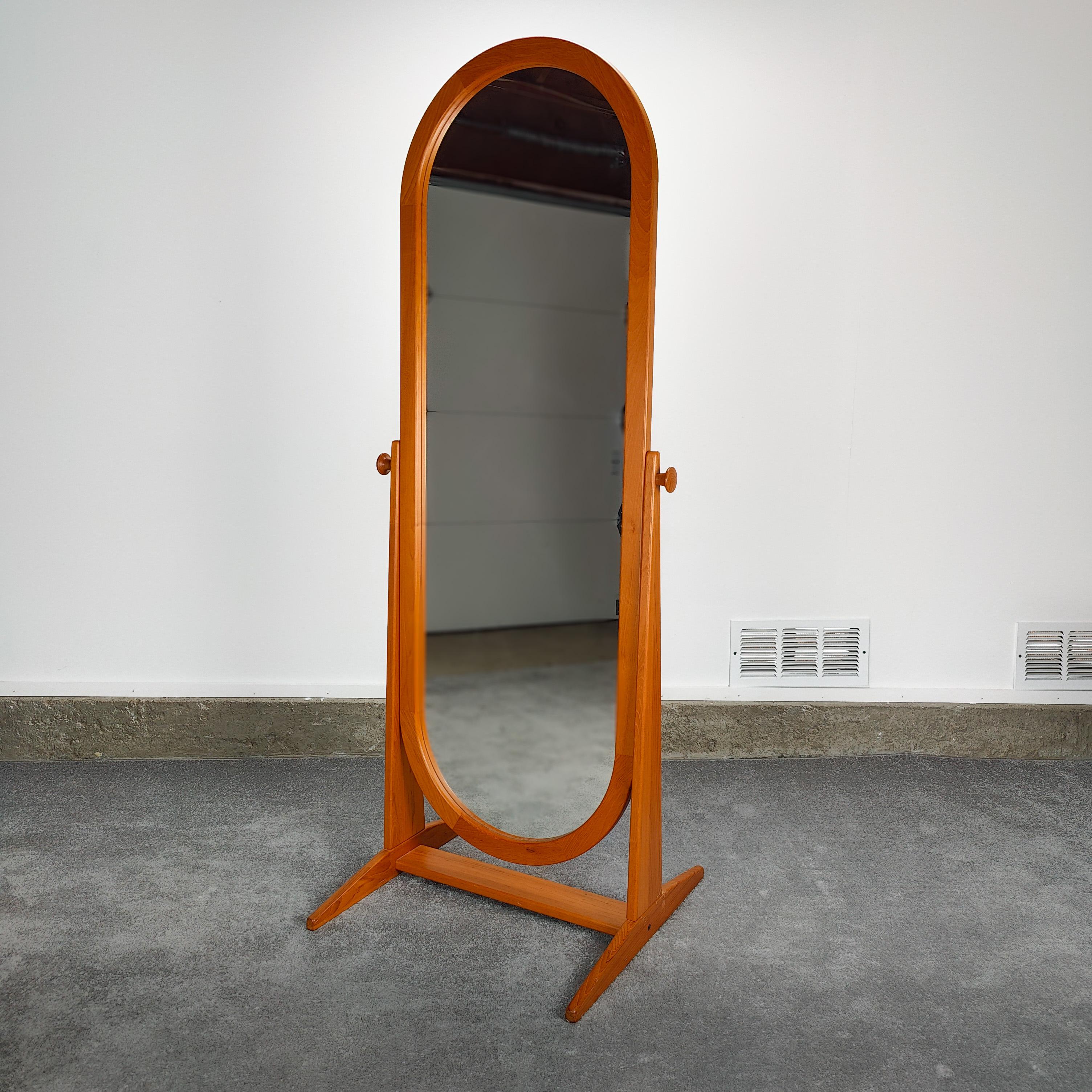 Just in, an amazing full length cheval mirror by Pedersen & Hansen from Denmark. The build and quality of this mirror is superb with adjusting knobs to angle the mirror to your liking. Also features an elongated mirror. Would pair well in any mid