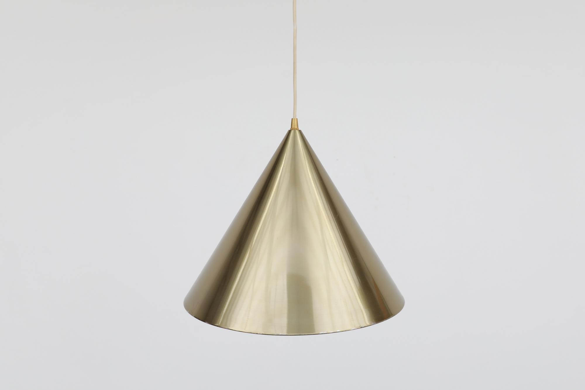 Danish Mid-Century Gold 'Kegle' Pendant by Bent Karlby for Lyfa For Sale 4