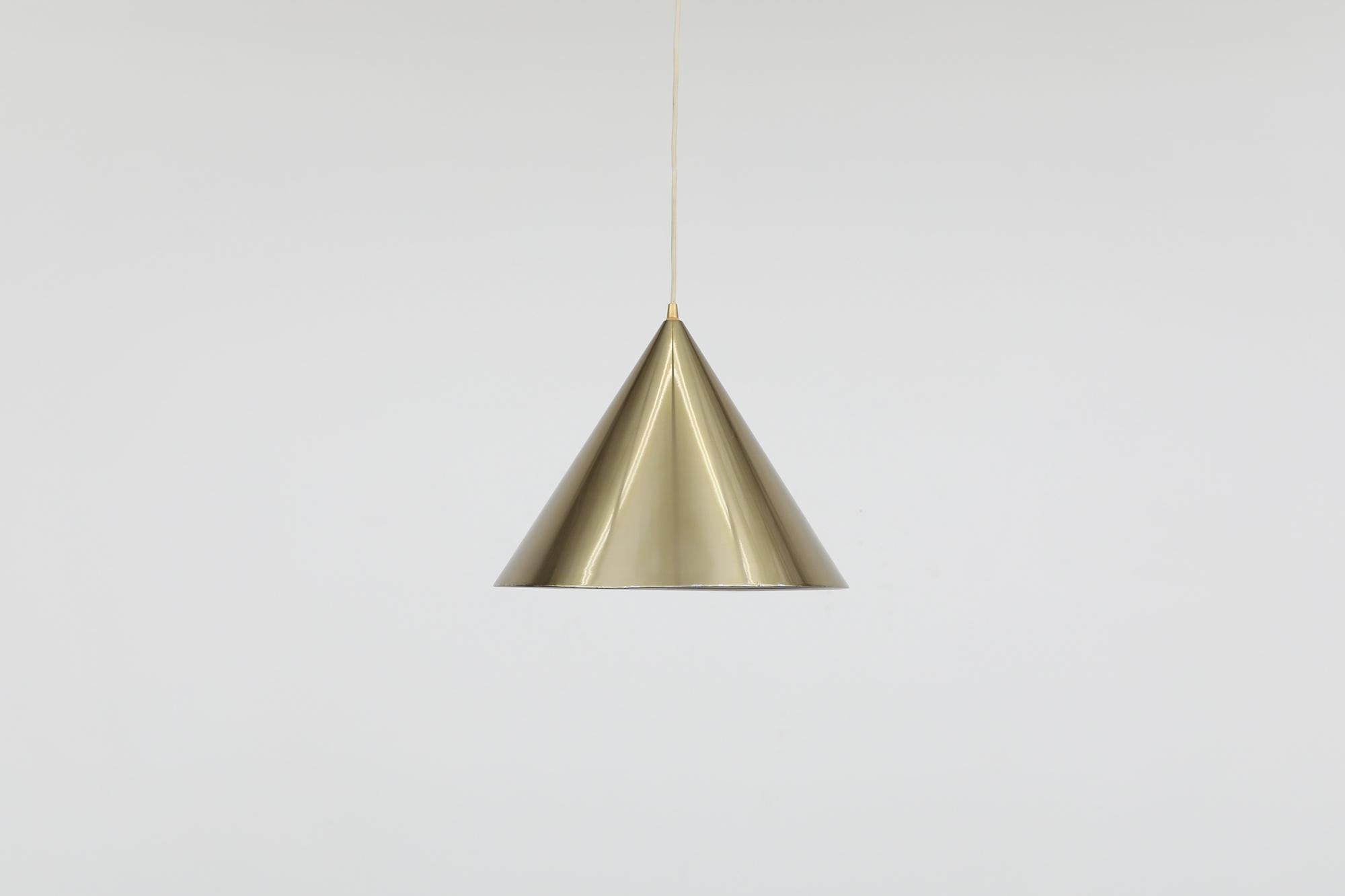 Danish Mid-Century Gold 'Kegle' Pendant by Bent Karlby for Lyfa For Sale 5