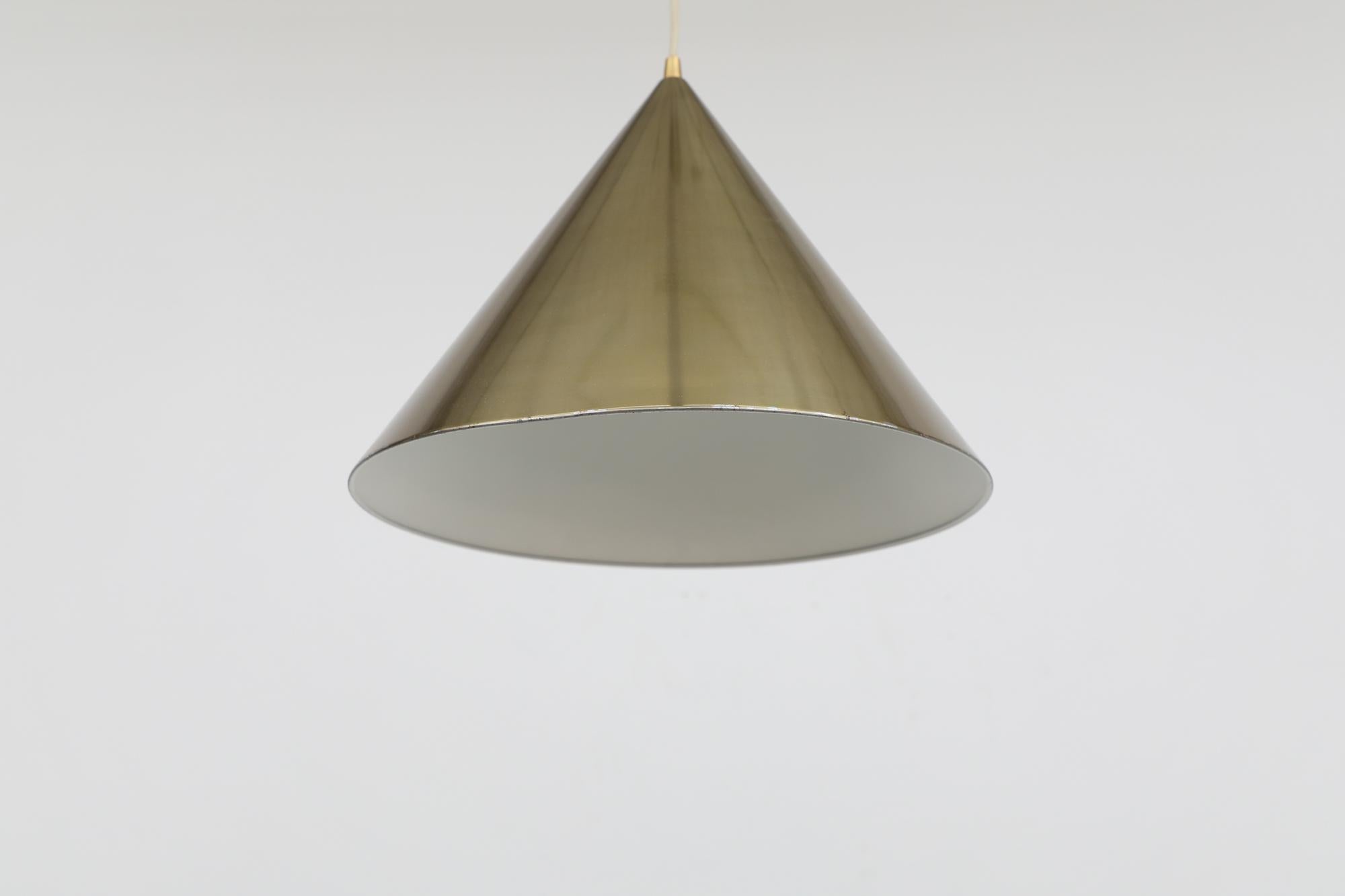 Mid-Century Modern Danish Mid-Century Gold 'Kegle' Pendant by Bent Karlby for Lyfa For Sale
