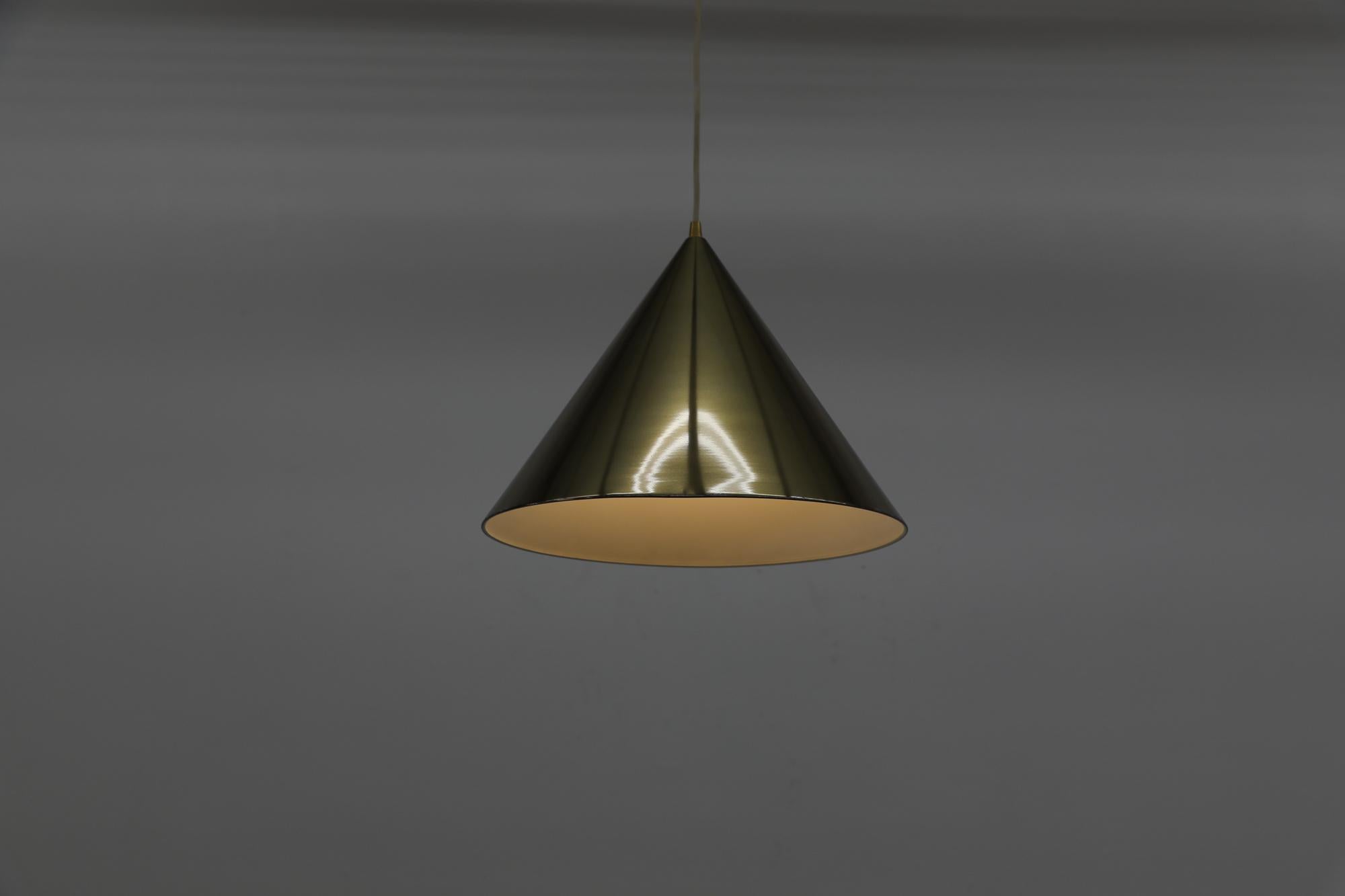 Mid-20th Century Danish Mid-Century Gold 'Kegle' Pendant by Bent Karlby for Lyfa For Sale