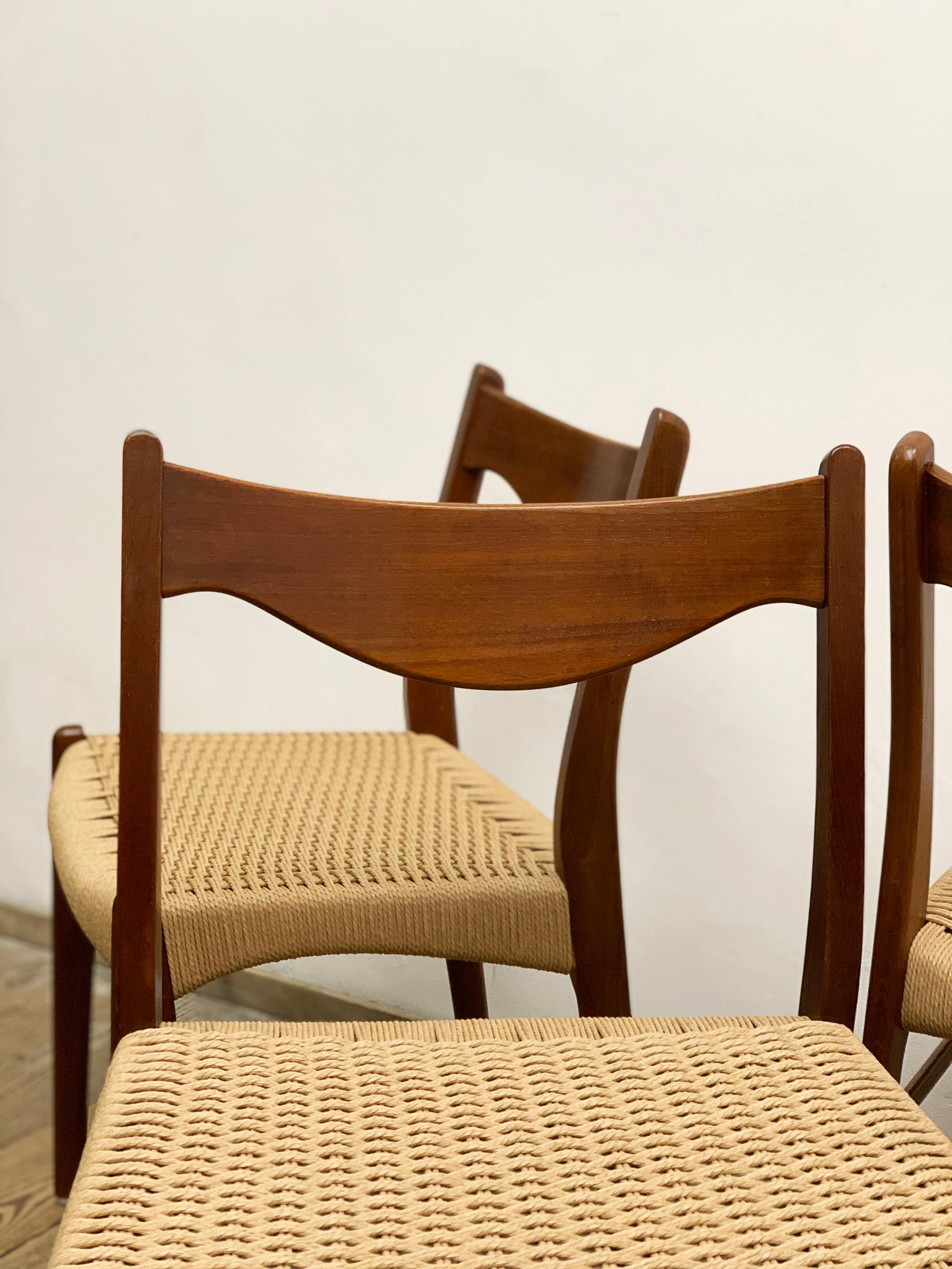 Danish Mid-Century GS60 Chairs in Teak by Arne Wahl Iversen for Glyngøre  5