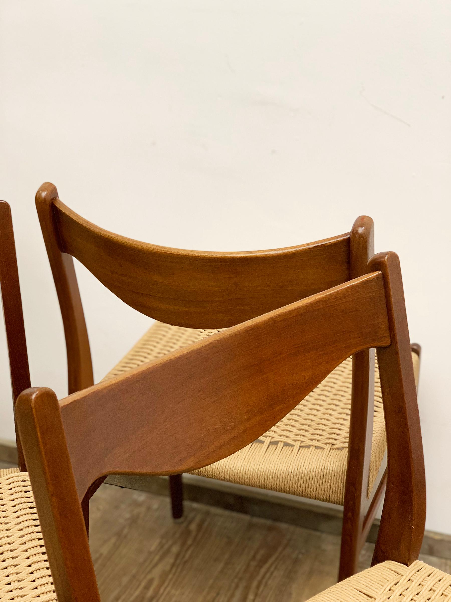 Danish Mid-Century GS60 Chairs in Teak by Arne Wahl Iversen for Glyngøre  6