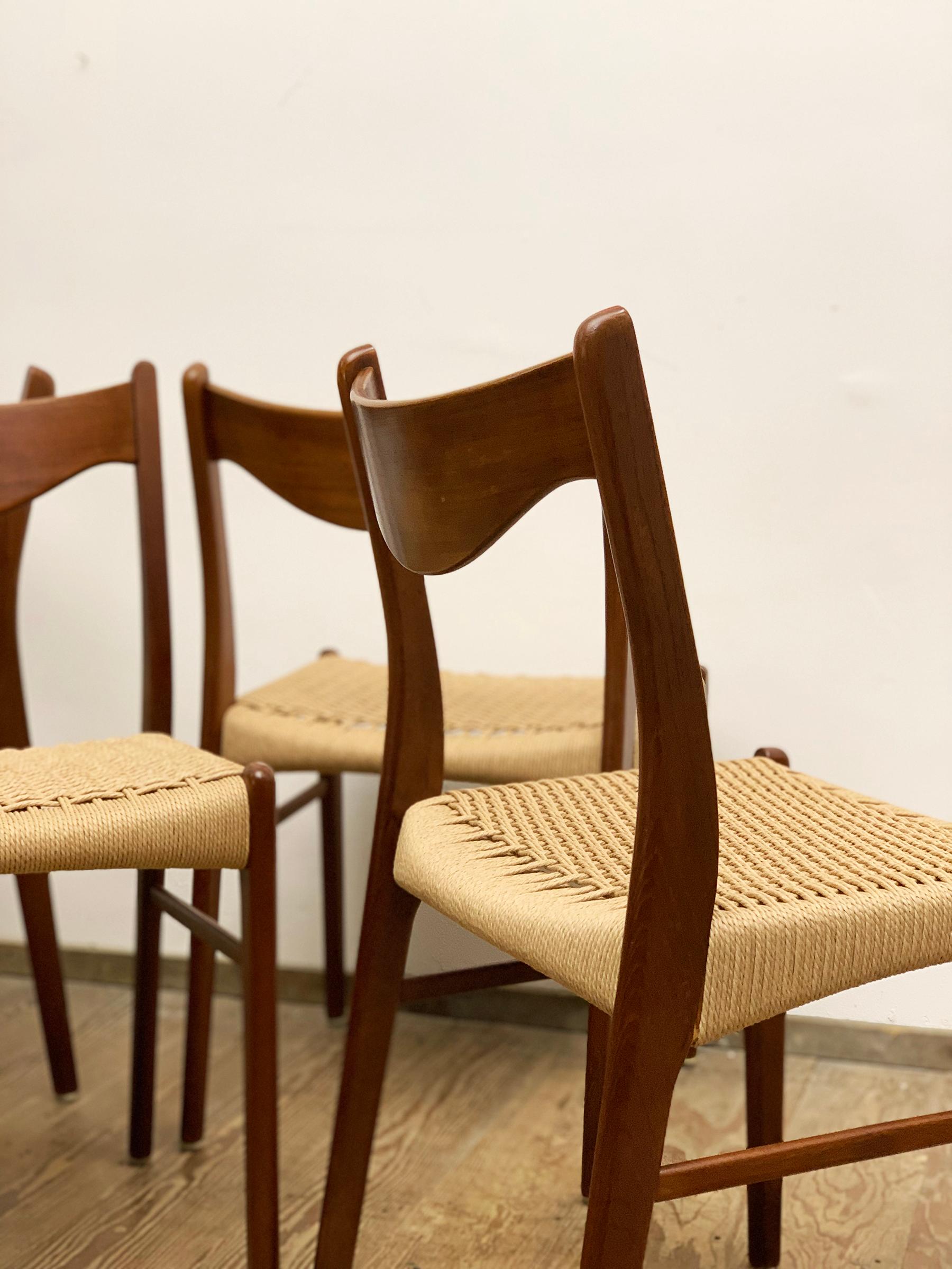 Mid-20th Century Danish Mid-Century GS60 Chairs in Teak by Arne Wahl Iversen for Glyngøre 