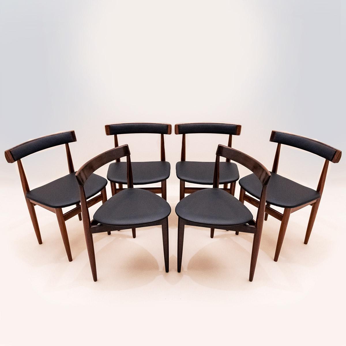 Danish Mid Century Hans Olsen Roundette Dining Set with 6 Chairs by Frem Røjle 1