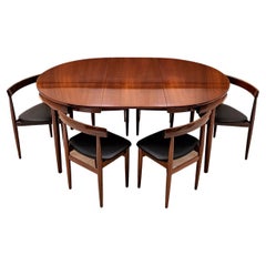 Danish Mid Century Hans Olsen Roundette Dining Set with 6 Chairs by Frem Røjle